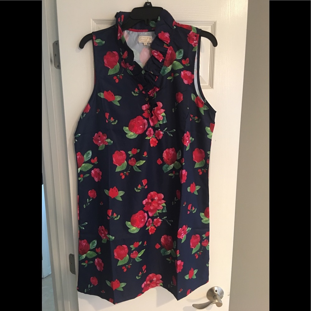 Mudpie Whitney Sleeveless Ruffle Dress